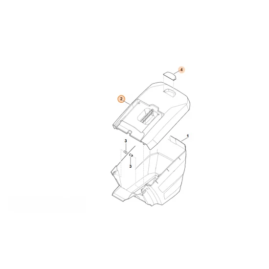 Stihl   Górna część kosza na trawę 6364 760 2100